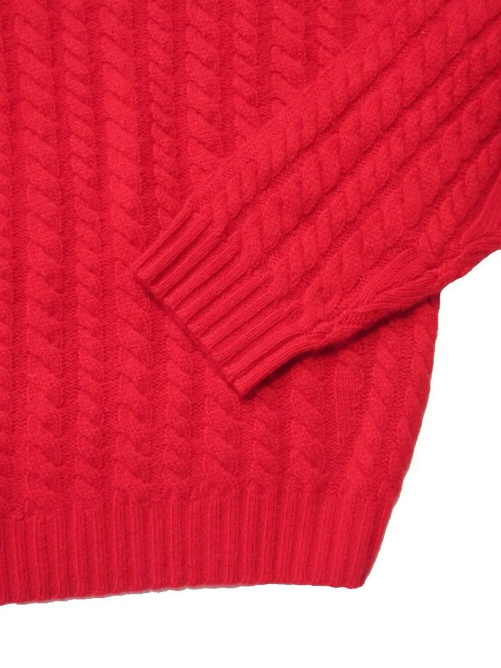 NWT J.Crew Perfect Cashmere Cable-knit Crewneck Sweater in Radiant Ruby Red S